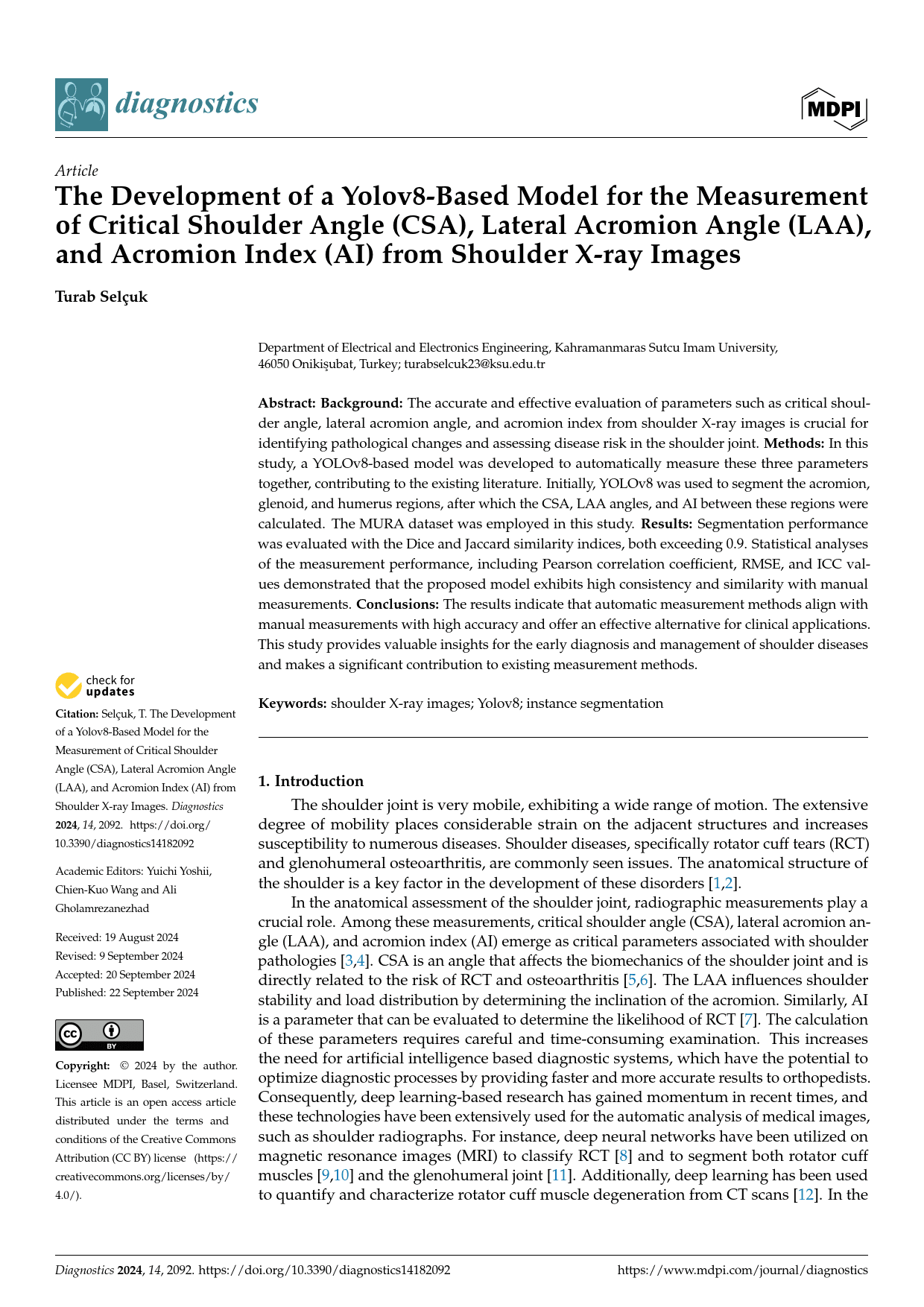 First page of the Diagnostics paper